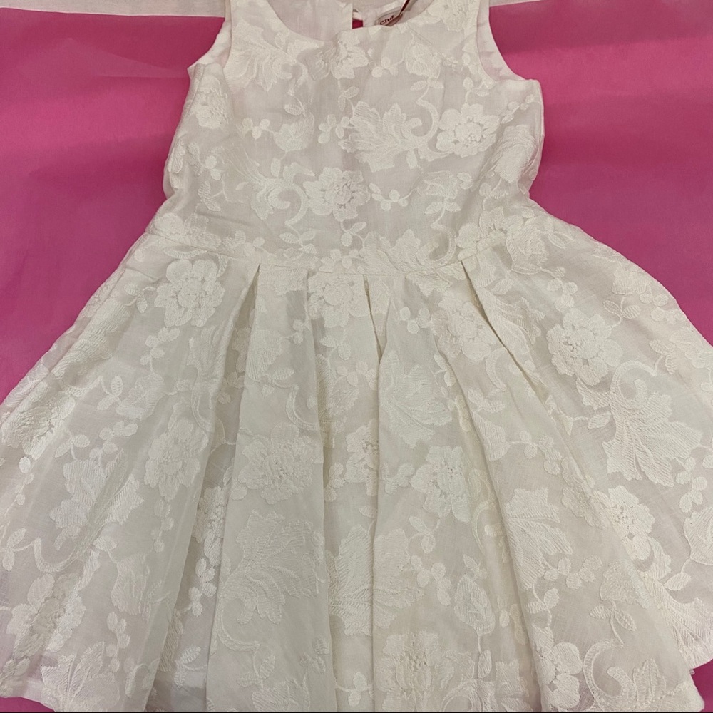 Condor girls white dress Size 4 NWT